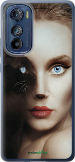 Силиконовый чехол Взгляд женщины и кошки для Motorola Edge 30 - 4041u-2840 изображение 