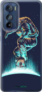 Силиконовый чехол Космонавт на скейтборде для Motorola Edge 30 - 4145u-2840 изображение 
