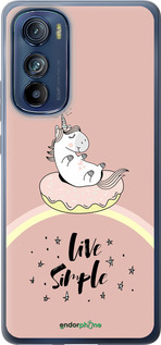 Силиконовый чехол Единорожка в пончике для Motorola Edge 30 - 4282u-2840 изображение 