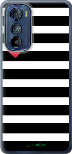 Силиконовый чехол Черно-белые полосы для Motorola Edge 30 - 4461u-2840 изображение 