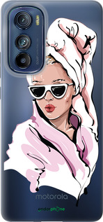Силіконовий чехол Дівчина в окулярах 2 для Motorola Edge 30 - 4714u-2840 изображение 