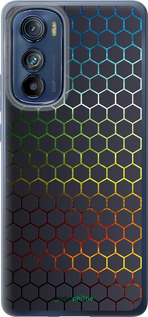 Силиконовый чехол Переливающиеся соты для Motorola Edge 30 - 498u-2840 изображение 