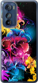 Силиконовый чехол Абстрактные цветы для Motorola Edge 30 - 511u-2840 изображение 