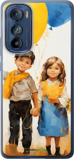 Силиконовый чехол Дети с шариками для Motorola Edge 30 - 5659u-2840 изображение 