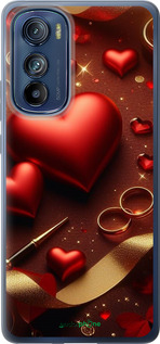 Силиконовый чехол Сердечки v3 для Motorola Edge 30 - 5833u-2840 изображение 