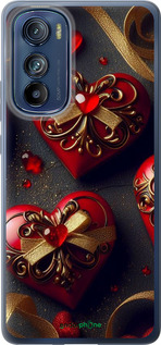 Силиконовый чехол Сердечки v4 для Motorola Edge 30 - 5834u-2840 изображение 