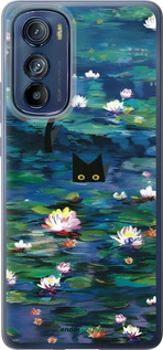 Силиконовый чехол із зображенням водяних лілій та кішок для Motorola Edge 30 - 6257u-2840 изображение 