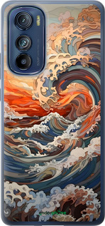 Силиконовый чехол Арт волны для Motorola Edge 30 - 6324u-2840 изображение 