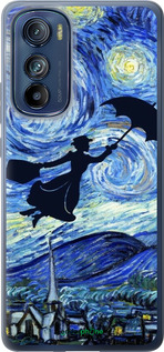 Силиконовый чехол С изображением Мэри Поппинс «Звездная ночь» для Motorola Edge 30 - 6487u-2840 изображение 