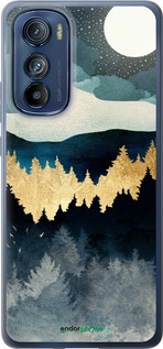 Силиконовый чехол Ночной пейзаж с лесом и горами для Motorola Edge 30 - 6493u-2840 изображение 