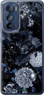 Силиконовый чехол Абстрактный цветочный рисунок в синих тонах для Motorola Edge 30 - 6539u-2840 изображение 