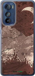 Силіконовий чехол із зображенням місячного пейзажу у нічному лісі для Motorola Edge 30 - 6546u-2840 изображение 