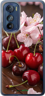 Силиконовый чехол Вишня в шоколаде для Motorola Edge 30 - 6698u-2840 изображение 