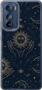 Силіконовий чохол 'Celestial Harmony: Sun & Moon Gold Mystic Pattern' для Motorola Edge 30 зображення 3