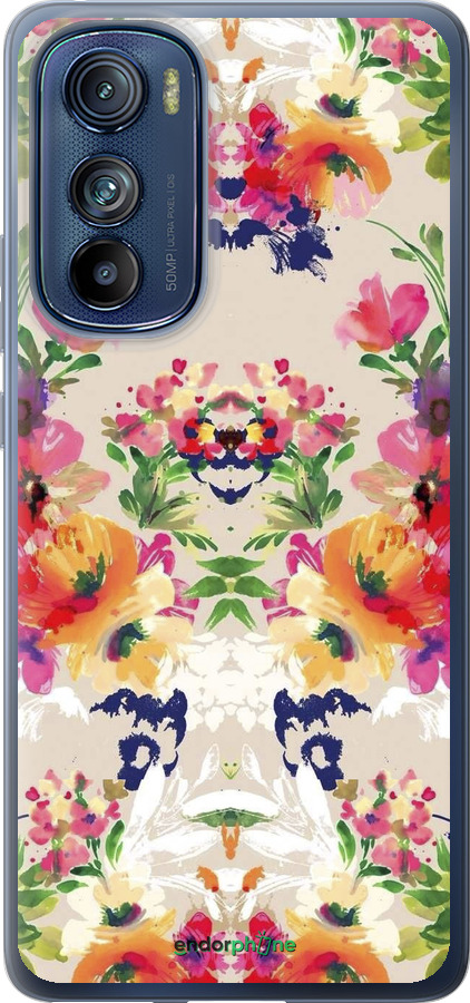 Силиконовый чехол Цветочный узор для Motorola Edge 30 - 1083u-2840 изображение 