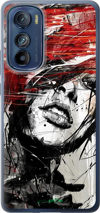 Силиконовый чехол Лицо девушки для Motorola Edge 30 - 1162u-2840 изображение 