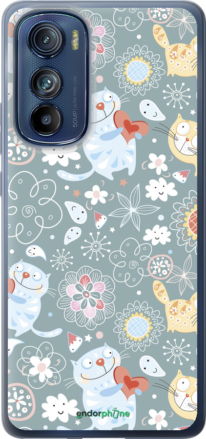Силиконовый чехол Котята v3 для Motorola Edge 30 - 1223u-2840 изображение 