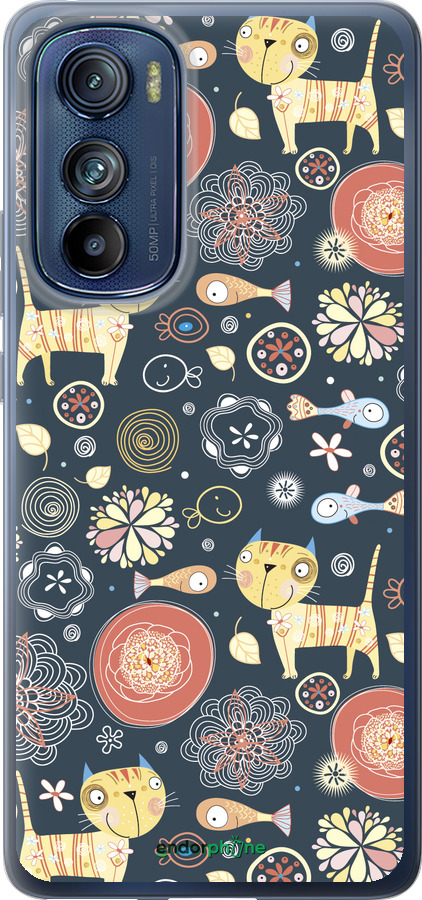 Силиконовый чехол Котята v4 для Motorola Edge 30 - 1224u-2840 изображение 