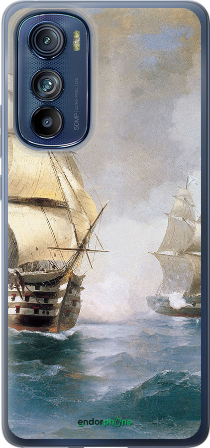 Силиконовый чехол Айвазовский. Корабли для Motorola Edge 30 - 160u-2840 изображение 