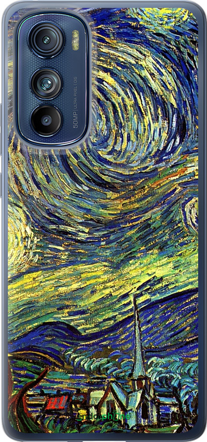 Силиконовый чехол Винсент Ван Гог. Звёздная ночь для Motorola Edge 30 - 163u-2840 изображение 