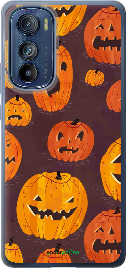 Силиконовый чехол Тыквы на Хеллоуин для Motorola Edge 30 - 233u-2840 изображение 