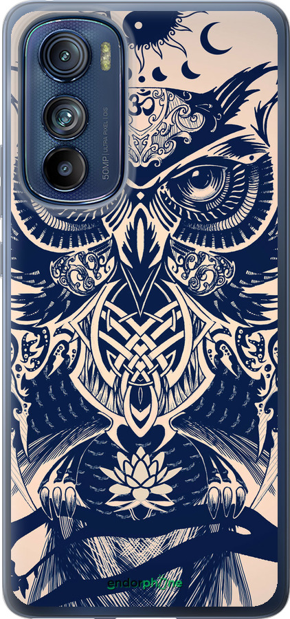 Силиконовый чехол Узорчатая сова для Motorola Edge 30 - 4000u-2840 изображение 