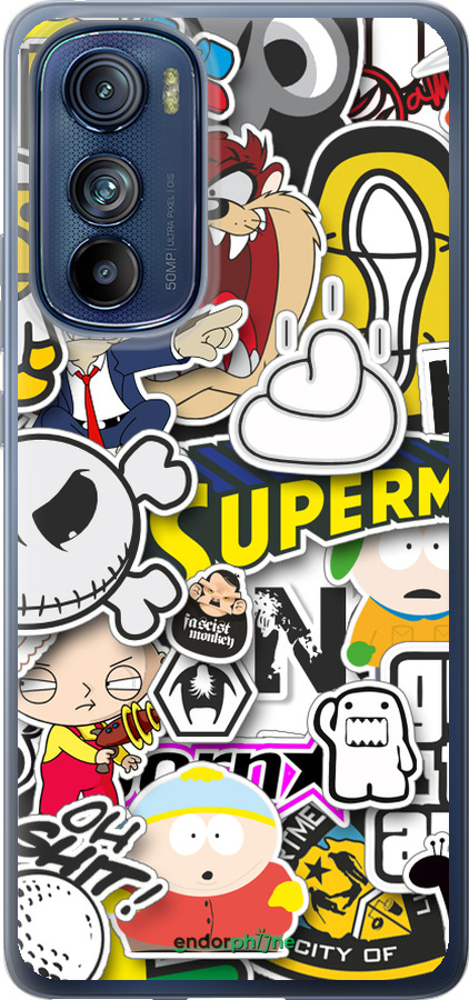 Силиконовый чехол Popular logos для Motorola Edge 30 - 4023u-2840 изображение 