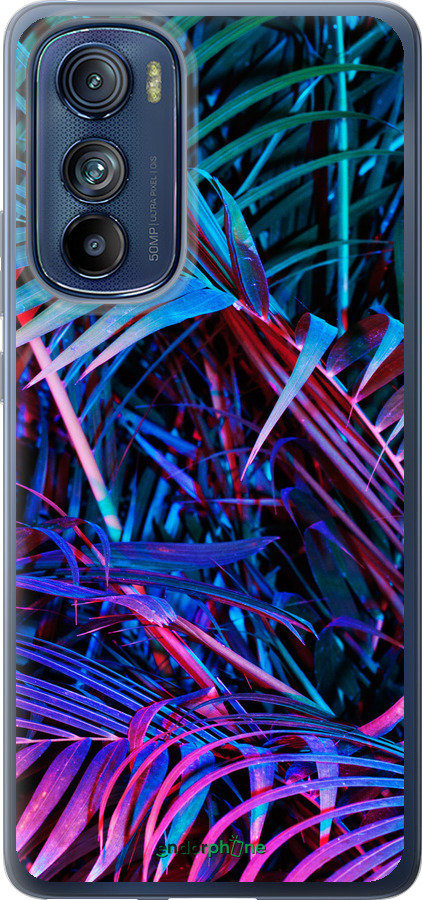 Силиконовый чехол Папоротник под ультрафиолетом для Motorola Edge 30 - 4069u-2840 изображение 