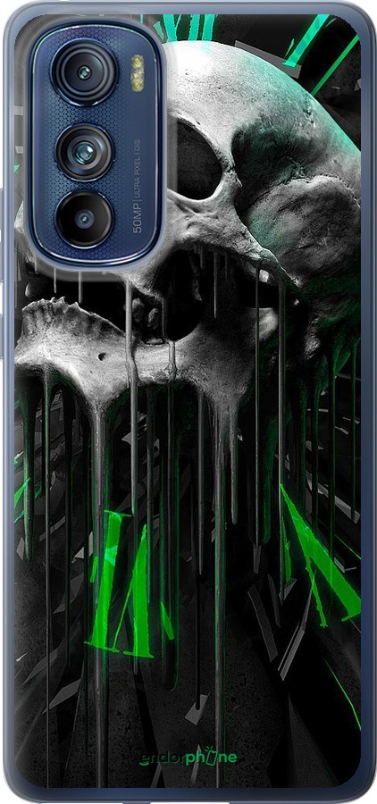 Силиконовый чехол Череп-часы для Motorola Edge 30 - 4100u-2840 изображение 