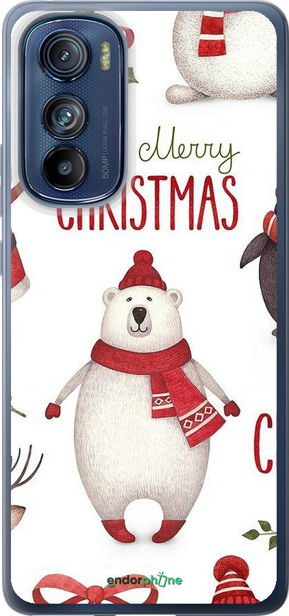 Силиконовый чехол Merry Christmas для Motorola Edge 30 - 4106u-2840 изображение 