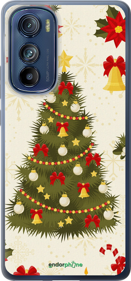 Силиконовый чехол Новогодняя елка для Motorola Edge 30 - 4198u-2840 изображение 