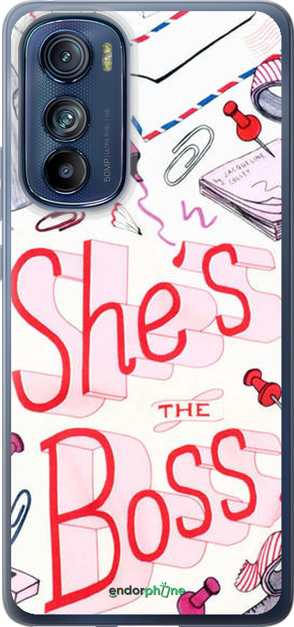 Силиконовый чехол she's the  boss для Motorola Edge 30 - 4254u-2840 изображение 