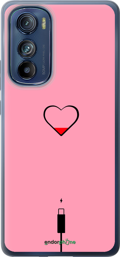 Силиконовый чехол Подзарядка сердца1 для Motorola Edge 30 - 4275u-2840 изображение 