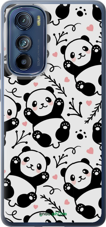 Силіконовий чехол Панди для Motorola Edge 30 - 4318u-2840 изображение 