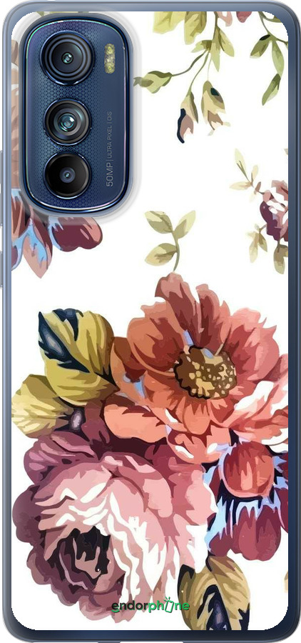 Силиконовый чехол Vintage flowers для Motorola Edge 30 - 4333u-2840 изображение 