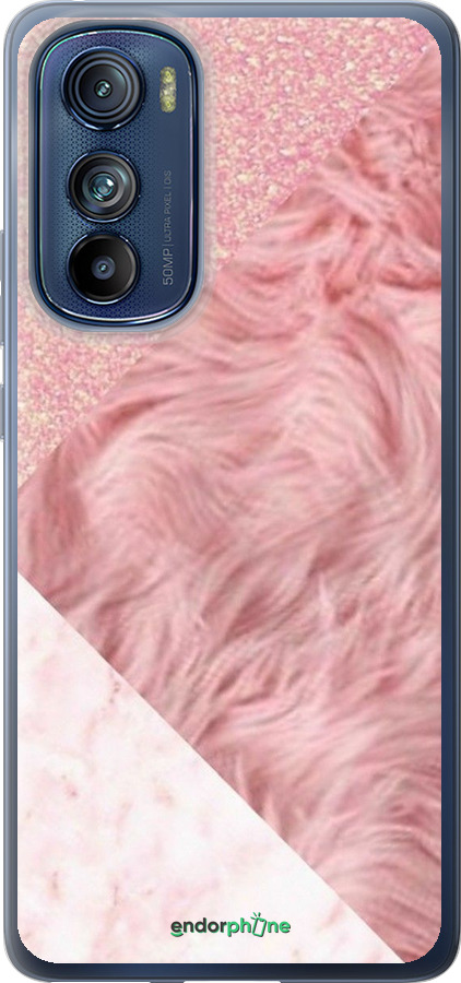 Силиконовый чехол Розовые текстуры для Motorola Edge 30 - 4343u-2840 изображение 