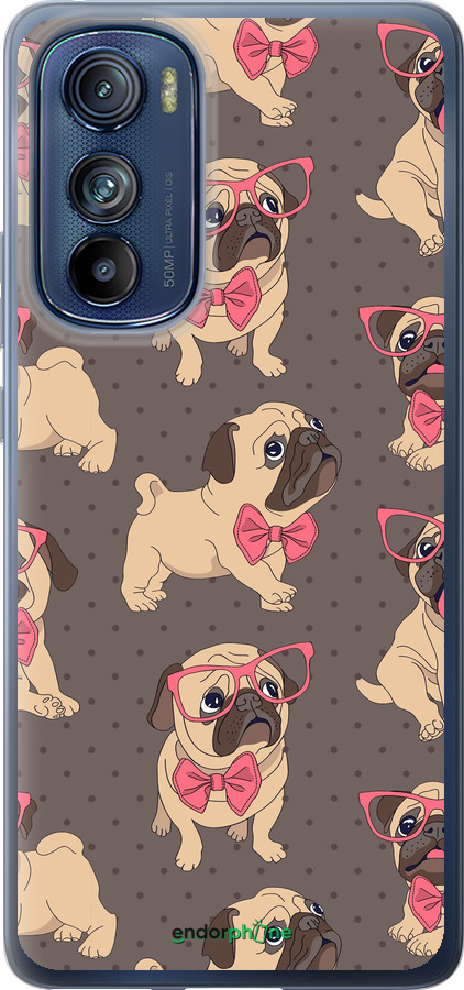 Силиконовый чехол мопсики 2 для Motorola Edge 30 - 4362u-2840 изображение 