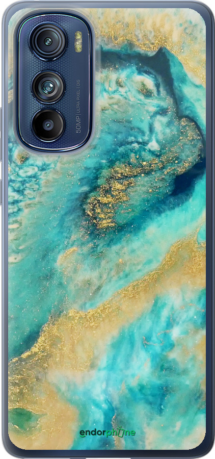 Силиконовый чехол Green marble для Motorola Edge 30 - 4365u-2840 изображение 