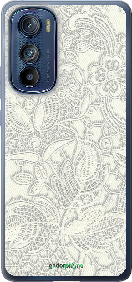 Силиконовый чехол Белое кружево для Motorola Edge 30 - 4383u-2840 изображение 