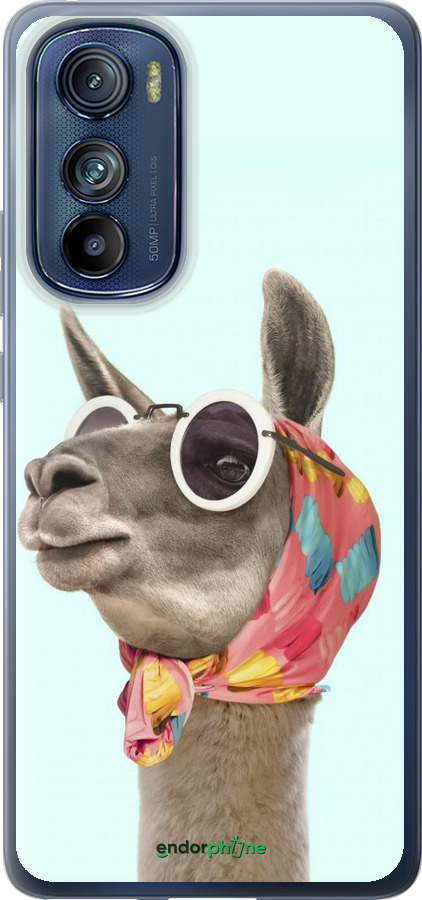 Силиконовый чехол Модная лама для Motorola Edge 30 - 4479u-2840 изображение 