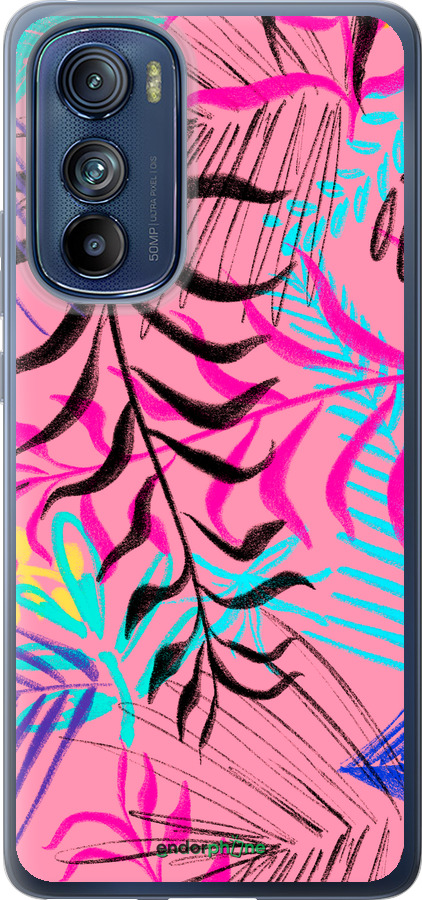 Силиконовый чехол Растительный узор 2 для Motorola Edge 30 - 4740u-2840 изображение 