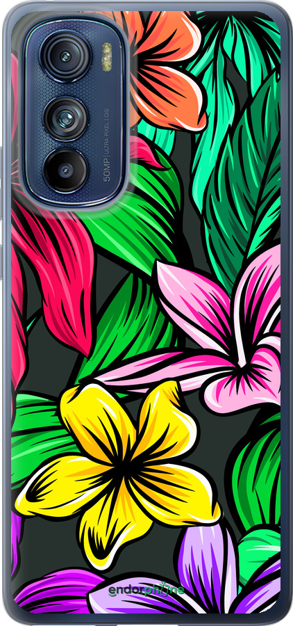 Силиконовый чехол Тропические цветы 1 для Motorola Edge 30 - 4753u-2840 изображение 