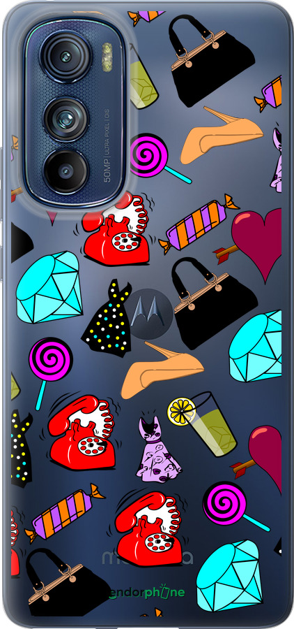 Силиконовый чехол stickers для Motorola Edge 30 - 4757u-2840 изображение 