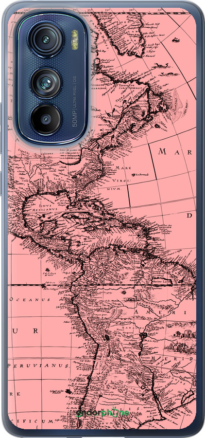 Силиконовый чехол Карта для Motorola Edge 30 - 4794u-2840 изображение 