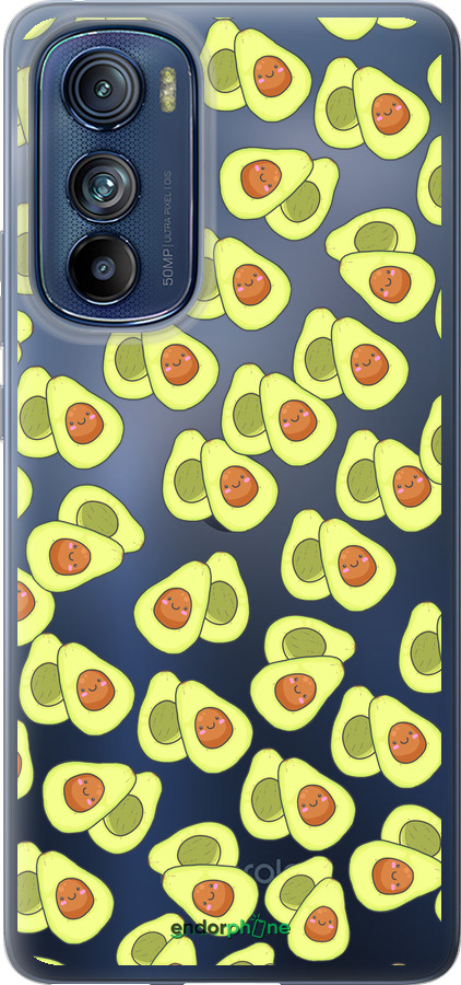 Силиконовый чехол Весёлые авокадо для Motorola Edge 30 - 4799u-2840 изображение 