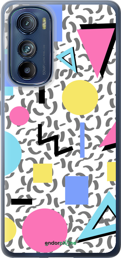 Силиконовый чехол Color shapes для Motorola Edge 30 - 4893u-2840 изображение 