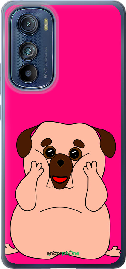 Силіконовий чехол Веселий мопс для Motorola Edge 30 - 4908u-2840 изображение 