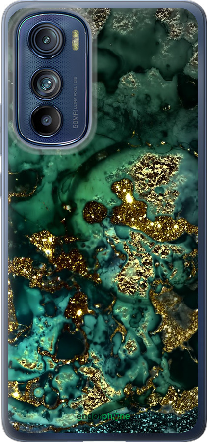 Силиконовый чехол Мрамор золото богатство для Motorola Edge 30 - 5419u-2840 изображение 