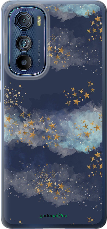 Силіконовий чехол Ніч золоті зірки для Motorola Edge 30 - 5421u-2840 изображение 