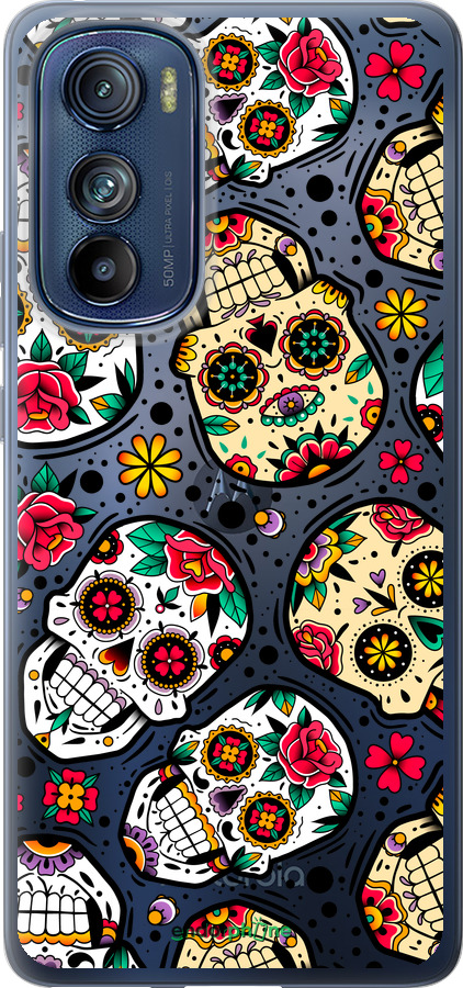 Силиконовый чехол Черепа для Motorola Edge 30 - 5471u-2840 изображение 